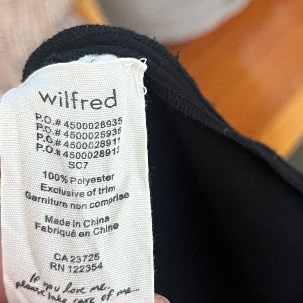 Aritzia Wilfred Short Sleeve Open Back Black Mini Dress - Picture 6 of 6